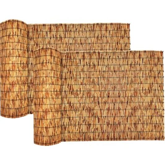 Reed Fencing RollsPatio Privacy Screen Decorative Bamboo Fence Rolls for Patio Balcony Garden Backyard Outdoor 6x16FT 2Pcs