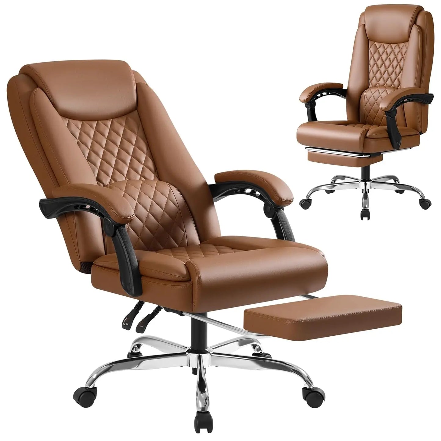 Executive Home Office Chair with Lumbar Support,400lbs Adjustable Ergonomic High Back Office Chair Reclining, Customized