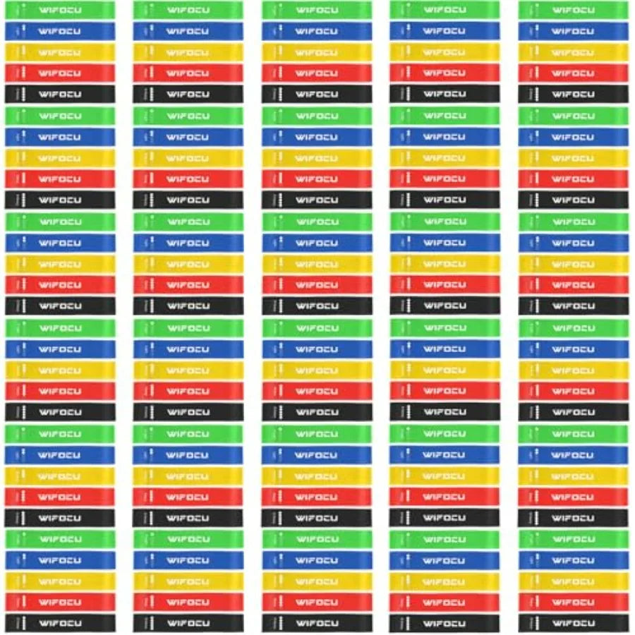 150 Pcs Bulk Fitness Resistance Bands Set for Gym Members Sports Class Students Gift, 5 Pieces Each with Storage & Carry Bag, Pr