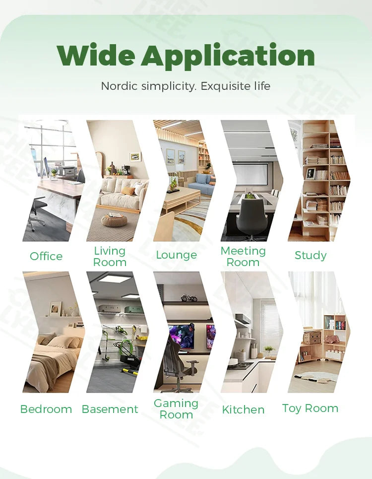 10pcs Self-Adhesive Wooden Stickers Wall Stickers Skirting Lines 10mm Thickness Suitable for All Indoor Places 17.72X4.72In