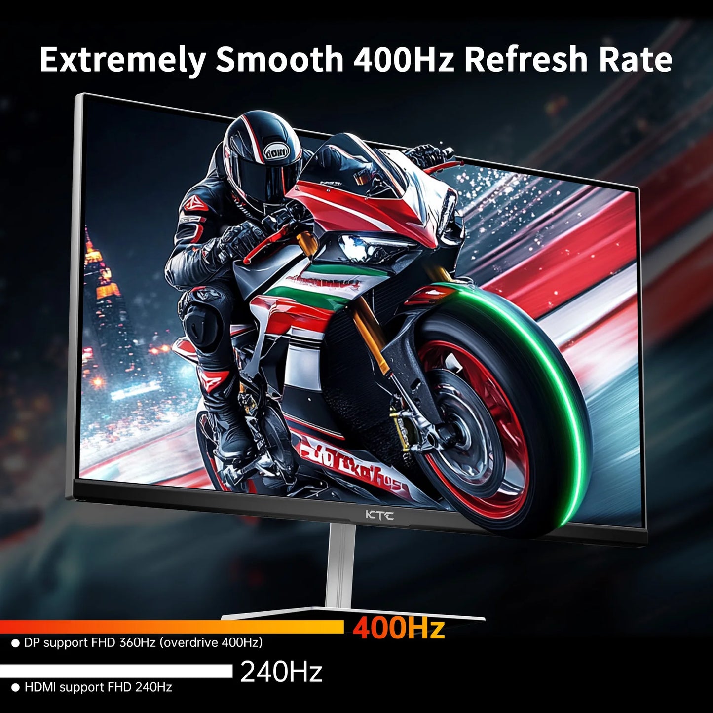 KTC 24.5 Inch 400Hz Gaming Monitor, FHD 1080P 240Hz Computer Monitor, Fast IPS, FreeSync/G-Sync Compatible, HDR400 H25X7