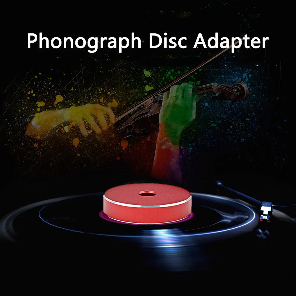 Vinyl Turntable Adapter Solid Aluminum Vinyl Record Turntables Adapter Durability Vinyl Center Adapter Phonograph Accessories