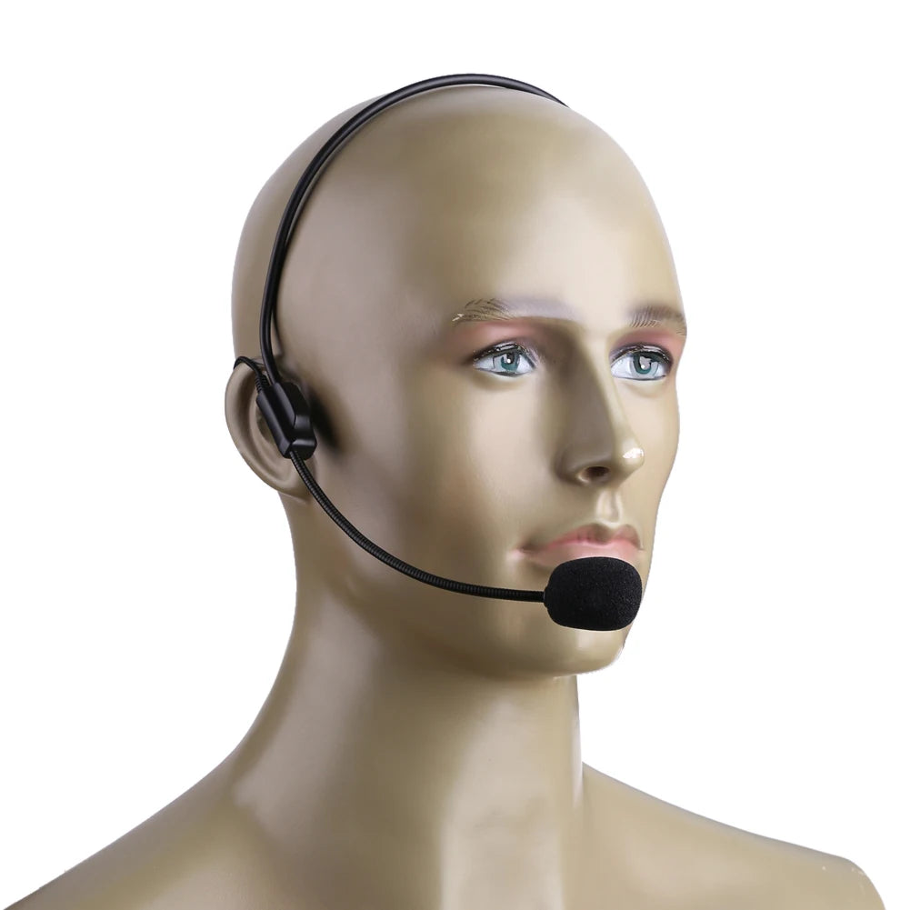 3.5mm Plug Guide Lecture Speech Microphone Head-mounted Portable Wired Microphone Voice Amplifier Over Head for Teaching Meeting