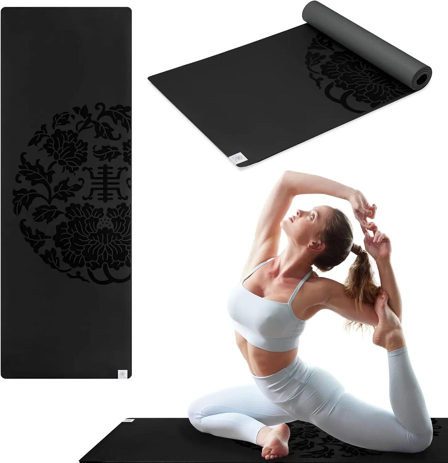 5mm Thick Non-Slip Yoga Mat for Hot Yoga, Pilates & Workouts - 68x24 Inches, Cushioned Support