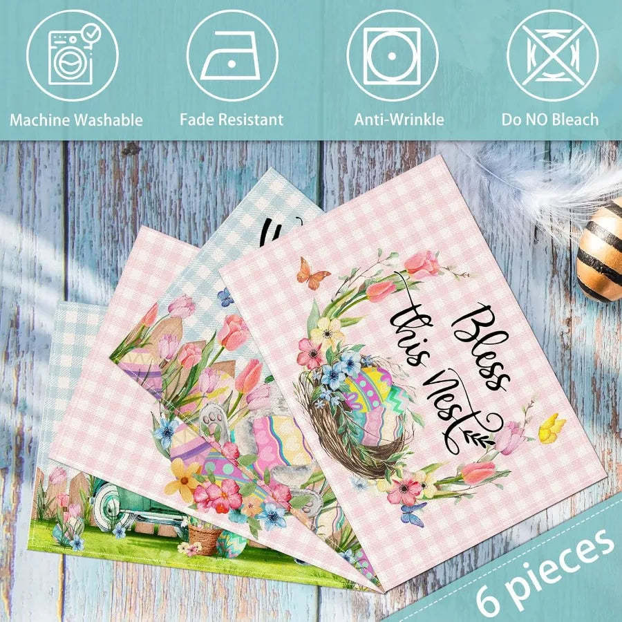Easter Placemats Set of 4 Easter Placemats 12x18 Ih for Dining Table By Rabbit Place Mats Farmhouse Table Decor Rustic Table Ma