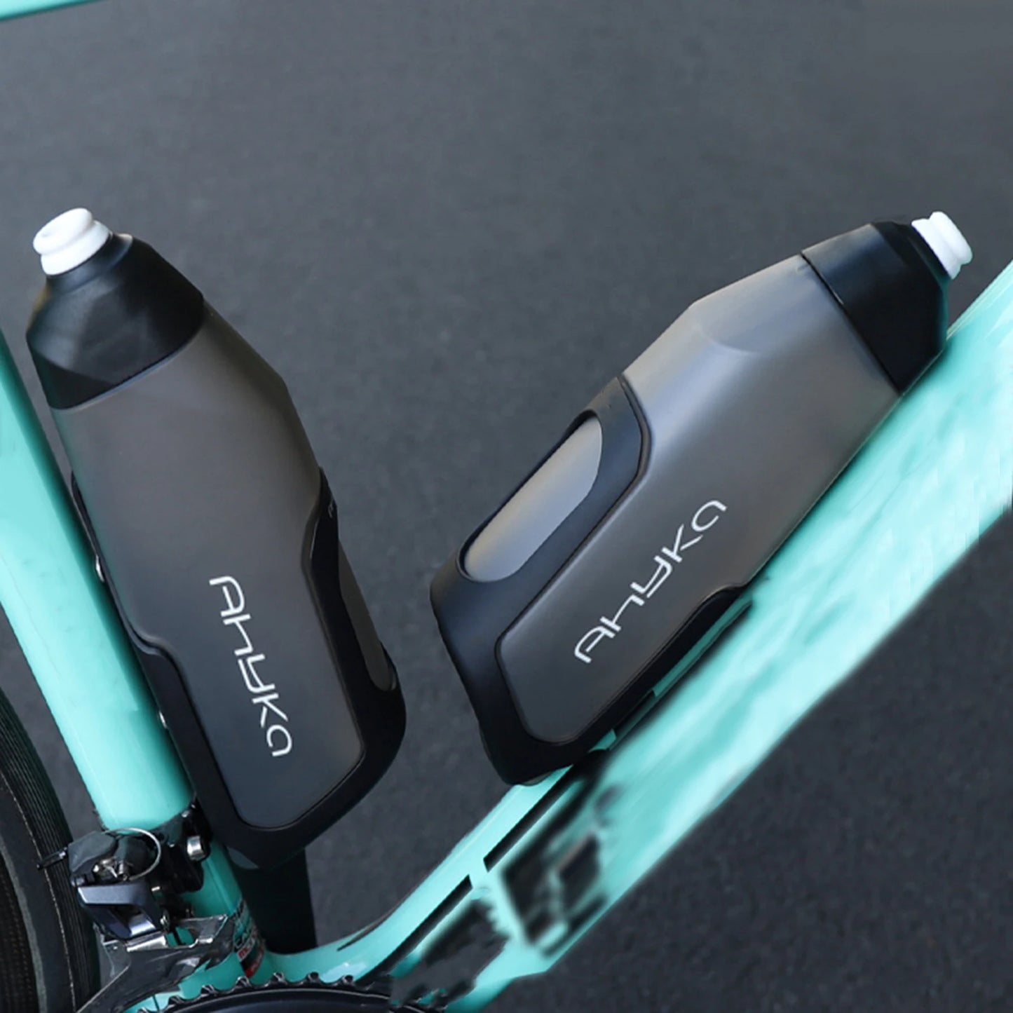 Bicycle Aerodynamic Water Bottle Bracket Set 600ml MTB Road Bike Frame Down Tube Riding Water Kettle for Cycling