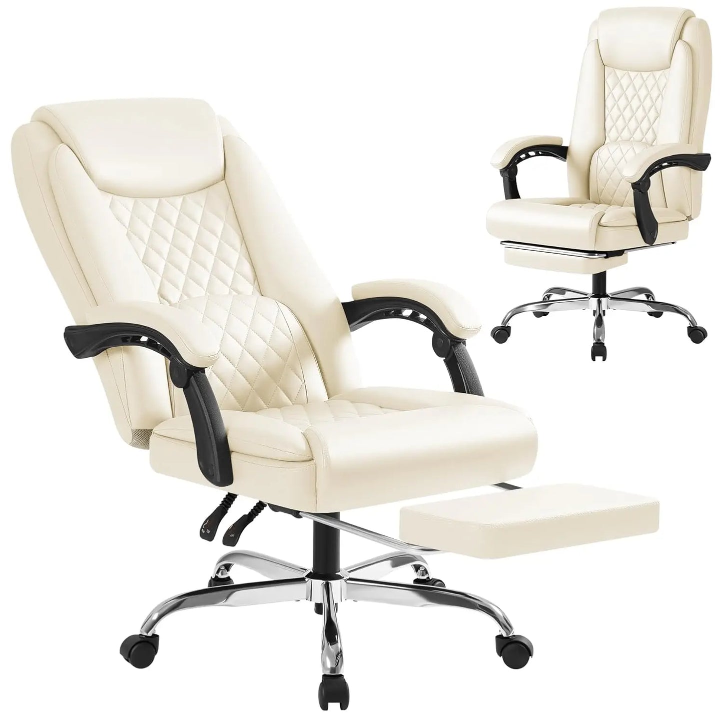 Executive Home Office Chair with Lumbar Support,400lbs Adjustable Ergonomic High Back Office Chair Reclining, Customized