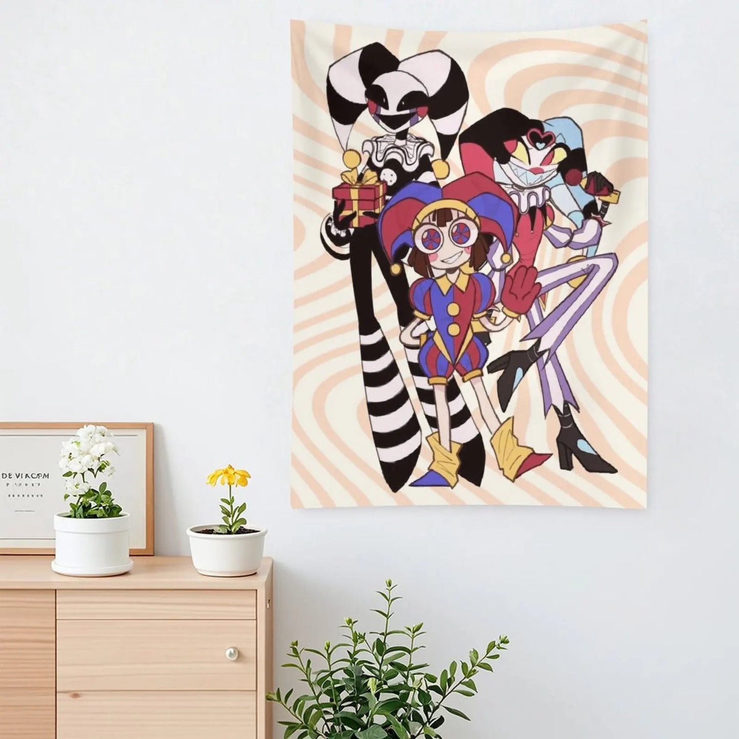 The A-Amazing Circus Cartoon Digital Tapestry, Home Decor, Funny Anime Wall Art Tapestries Backgrounds For Living Room,Dormitory