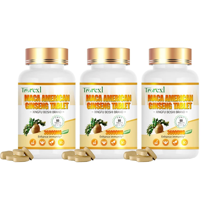 Maca Ginseng Men's Health Tablets Increase Confidence in Bedroom, Vitality Renewal Supplements for Male