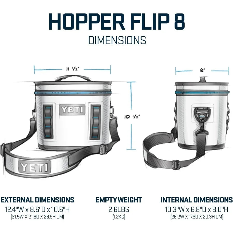 Hopper Flip 8 Portable Soft Cooler for Outdoor Adventures Ideal for Camping Beach Trips and Road Trips with Excellent Insulatio
