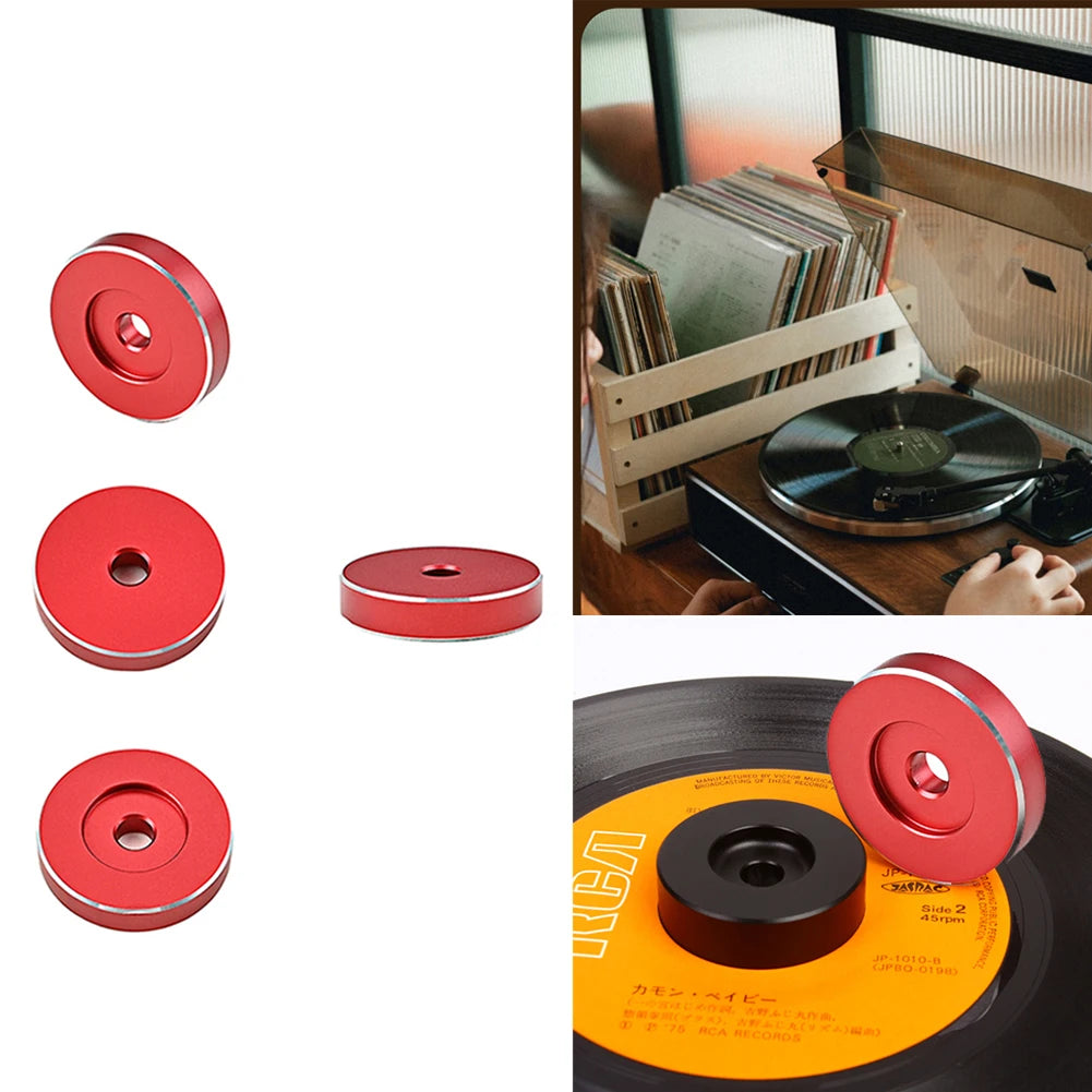 Vinyl Turntable Adapter Solid Aluminum Vinyl Record Turntables Adapter Durability Vinyl Center Adapter Phonograph Accessories