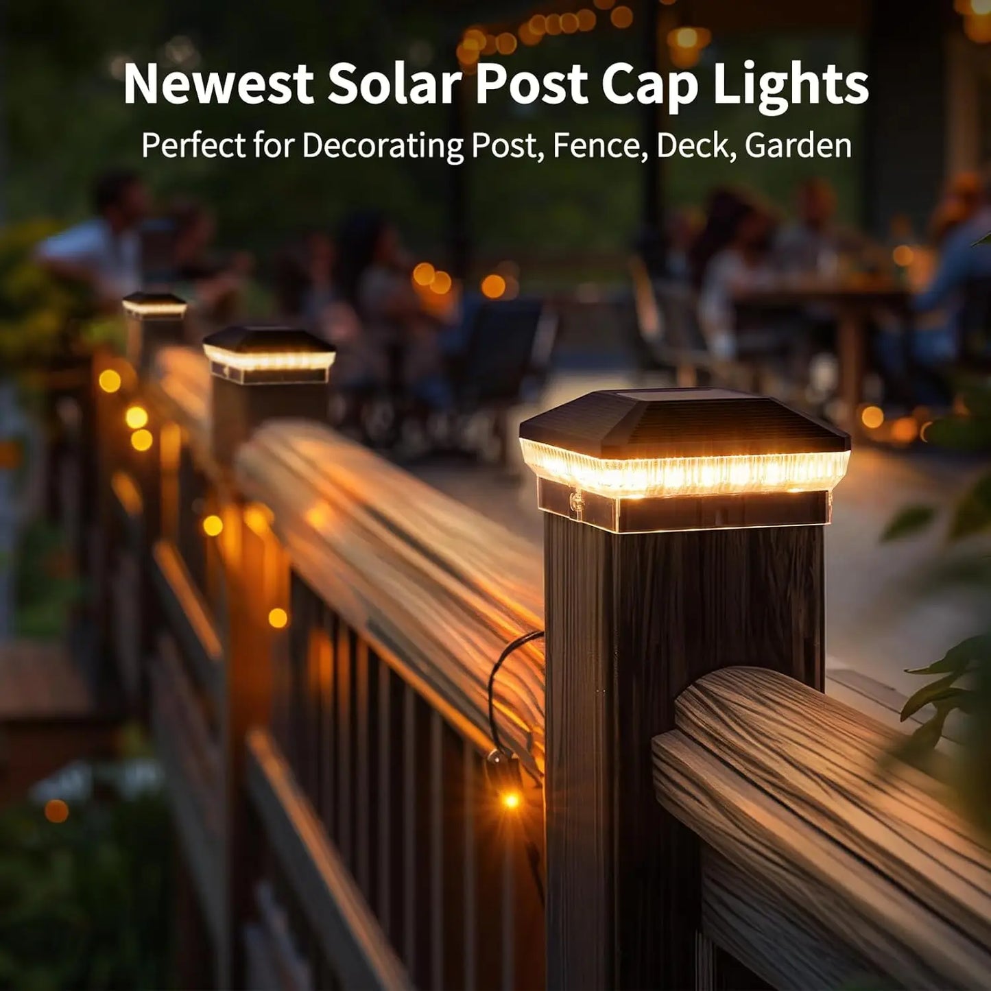 6/12 Pack 4x4 Solar Post Lights Outdoor, 40 LEDs 30 Lumens Fence Post Solar Lights Outdoor with 3 Modes