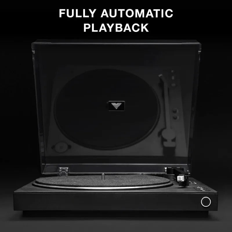 Automatic – Fully Automatic Bluetooth Turntable – Audio Technica ATN3600L Cartridge, 2-Speed Vinyl Record Player, Alumi