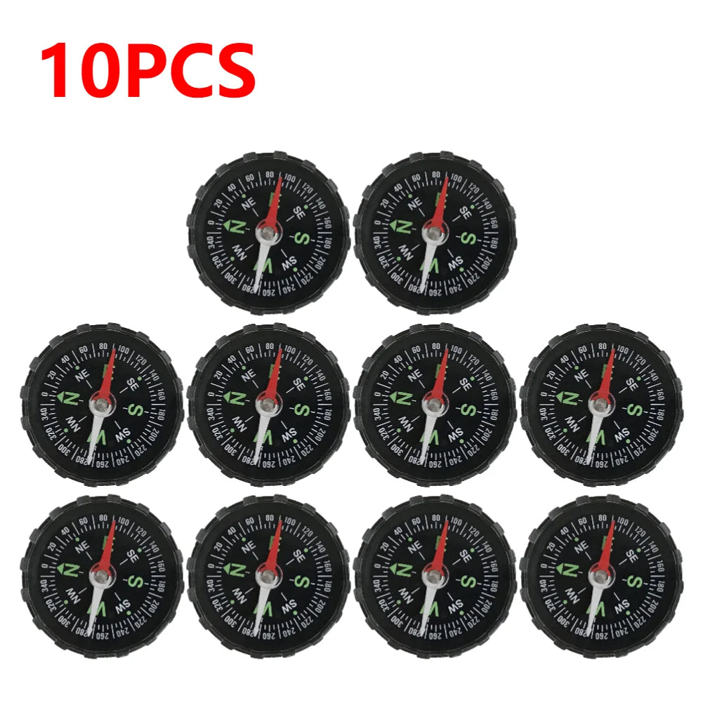 10-1PCS Mini Compass 45MM Portable Handheld Compass Outdoor Camping Hiking Travel Emergency Survival Navigation Tool