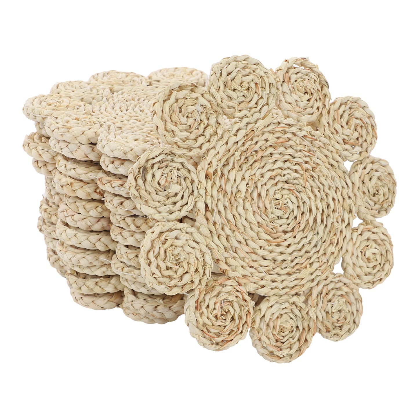 12-piece set of placemats Heat-resistant placemats Woven rattan placemats Dining room and table placemats