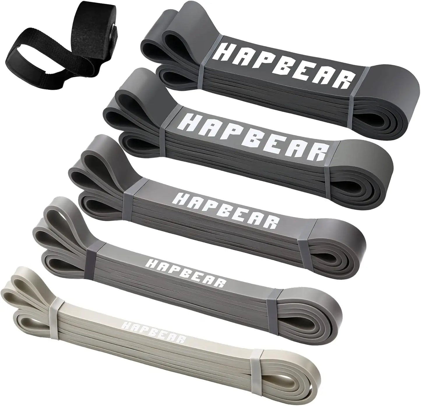 5-Piece Pull Up Assistance Bands Set with Door Anchor - Varying Resistance Levels for Full Body Workout