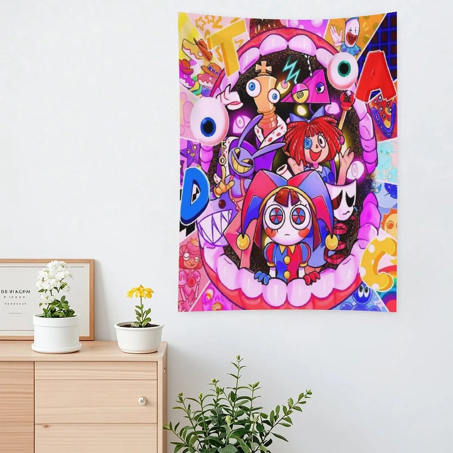 The A-Amazing Circus Cartoon Digital Tapestry, Home Decor, Funny Anime Wall Art Tapestries Backgrounds For Living Room,Dormitory