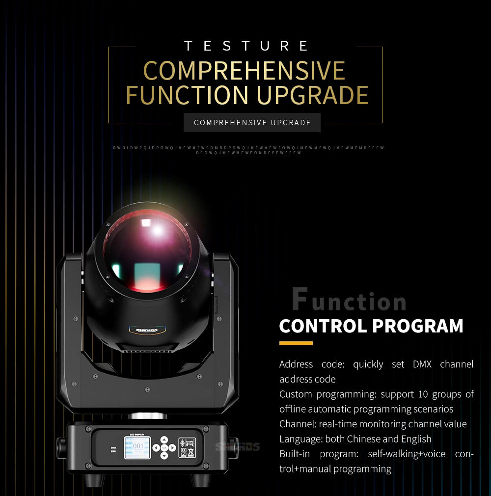 SHEHDS Flight Case With 2Pcs Mini Bulb Beam 230W 7R Moving Head Lighting For DJ Bar Concert Special Equipment