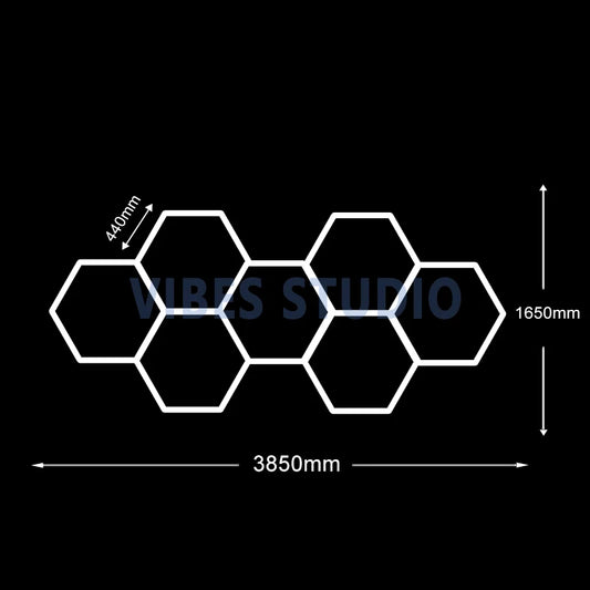 Hexagon LED Garage Light 6500K Honeycomb Ceiling LED Tube Lighting for Car Detailing Shop Light for Barbershop Gym Car Wash Room