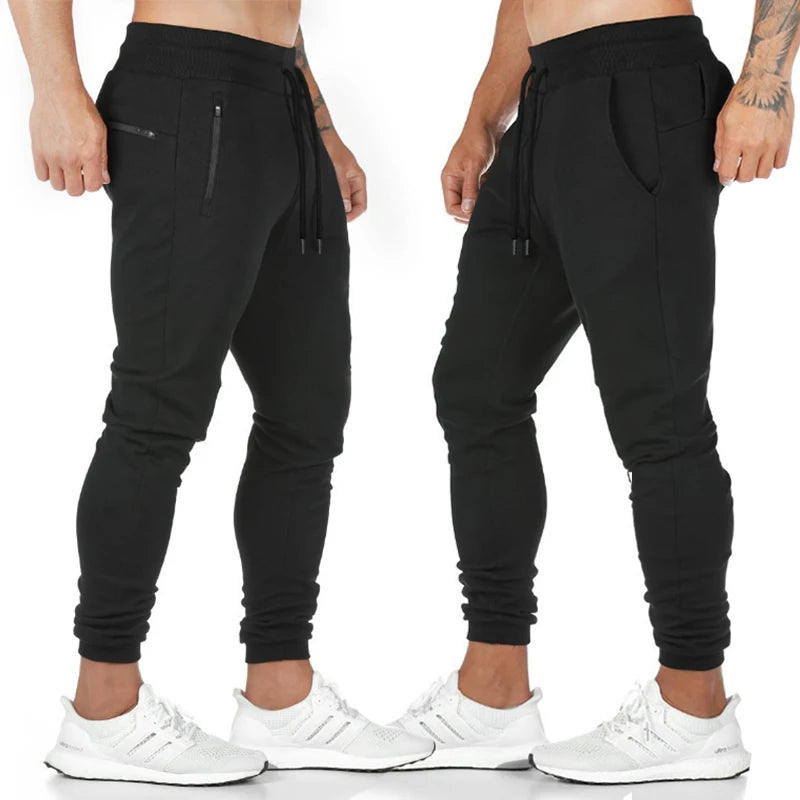 Men's Sweatpants with Zipper Pockets Towel Loop Tapered Joggers for Men Athletic Quick Dry Pants for Workout Jogging Running