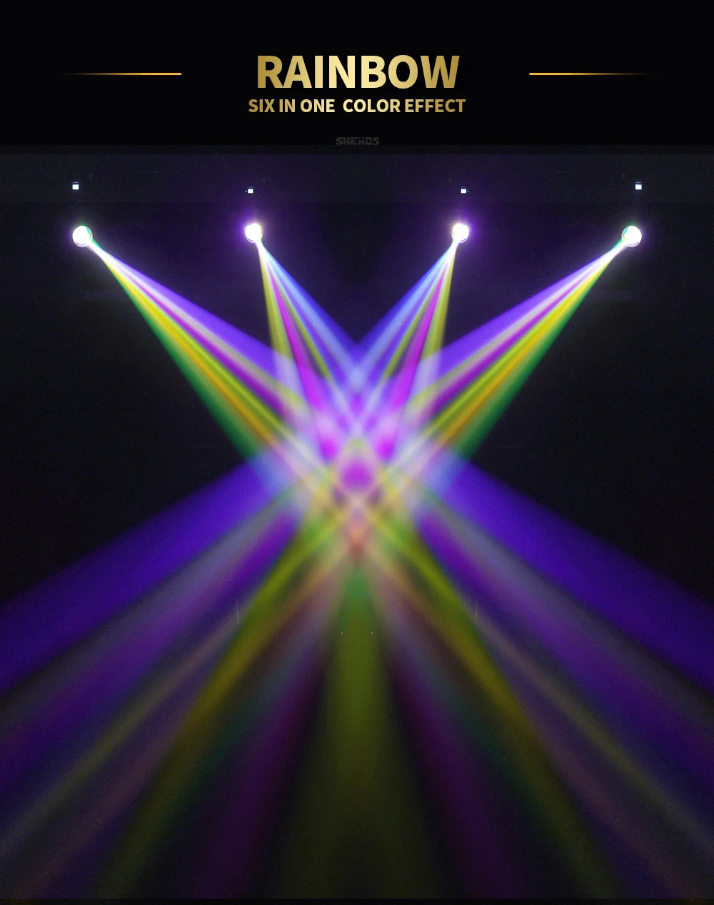 SHEHDS Flight Case With 2Pcs Mini Bulb Beam 230W 7R Moving Head Lighting For DJ Bar Concert Special Equipment